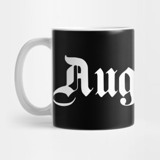 Augsburg written with gothic font Mug